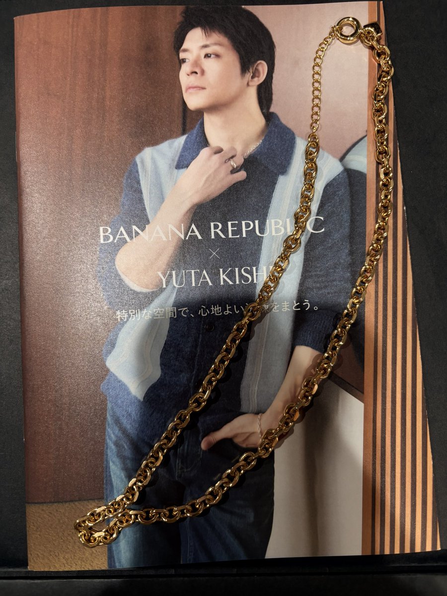 【岸優太さん着用】Banana Republic ネックレス ブックレット付き ネックレスとブックレット 届きました✨ 岸くんがアンバサダーになって