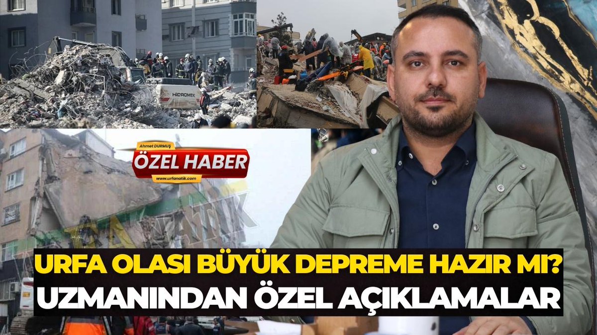 Şanlıurfa Olası Büyük Depreme Hazır Mı? Uzmanından Özel Açıklamalar 

Özel haber: <a href="/Ahmettdurmus63/">Ahmet Durmuş</a> 

urfanatik.com/sanliurfa-olas…

#sanliurfa #deprem #sondakika #kahramanmaraş <a href="/habipcakmak63/">Habip Çakmak</a>