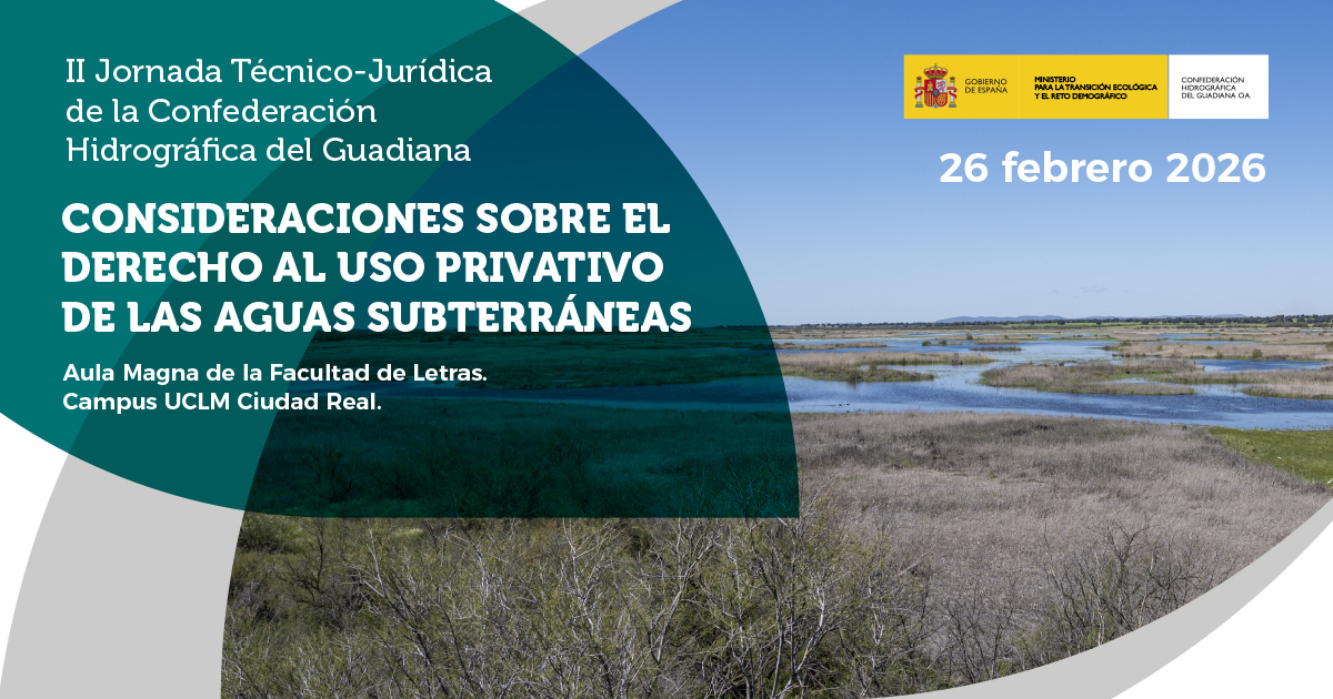 💧 𝐄𝐕𝐄𝐍𝐓𝐎 | II Jornada Técnico-Jurídica de la Confederación Hidrográfica del Guadiana. Consideraciones sobre el derecho al uso privativo de las aguas subterráneas.

🗓️ 26/02/2026
📍 Ciudad Real
🌐 𝐈𝐧𝐬𝐜𝐫𝐢𝐩𝐜𝐢𝐨𝐧𝐞𝐬:
forms.office.com/Pages/Response…