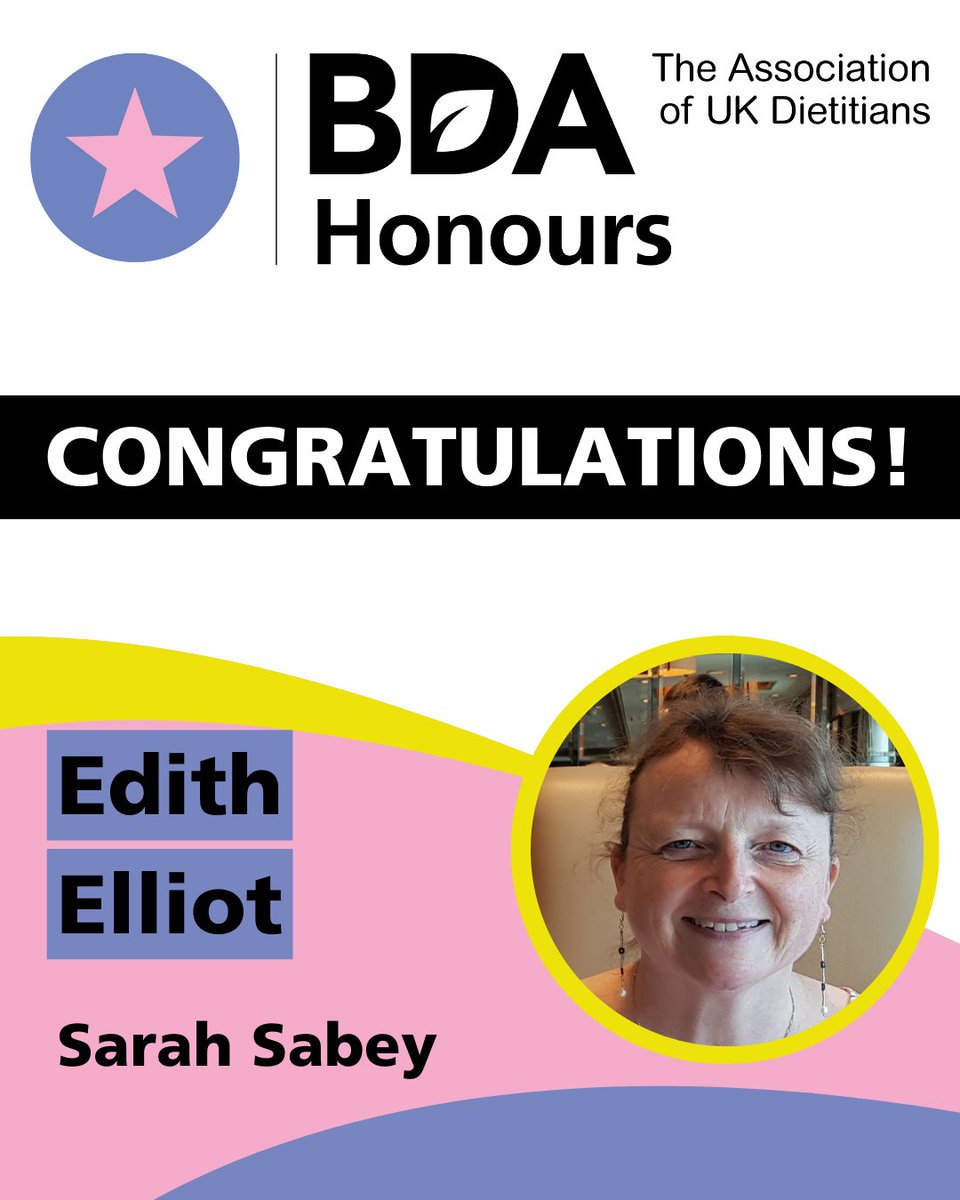 BDA_Dietitians's tweet photo. 🎉 Congratulations to Sarah Sabey, our latest recipient of the Edith Elliot Honour for her outstanding work in paediatric dietetics. Read our Q&amp;A with Sarah ➡️ https://t.co/Pa4FdJleOz https://t.co/A4iHsLXlou
