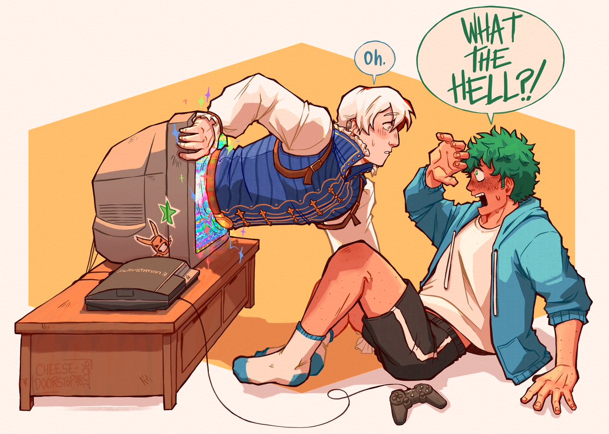 CDoorstop's tweet image. THE PRINCE I’M ROMANCING IN THIS OTOME JUST CAME OUT OF MY TV?!