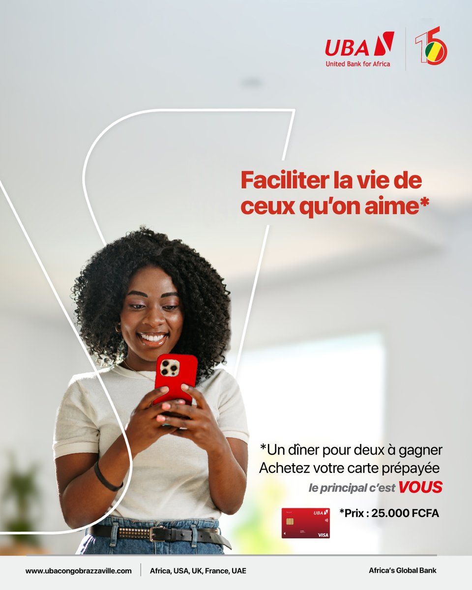 💘 SAINT-VALENTIN | Le principal, c’est vous

Cette Saint-Valentin, offrez plus qu’un cadeau… offrez la liberté de choisir 💝✨

Avec la Carte Prépayée UBA, vos proches peuvent acheter ce qu’ils veulent, quand ils veulent, en toute simplicité 💳🌍

✅ utilisable en ligne et en