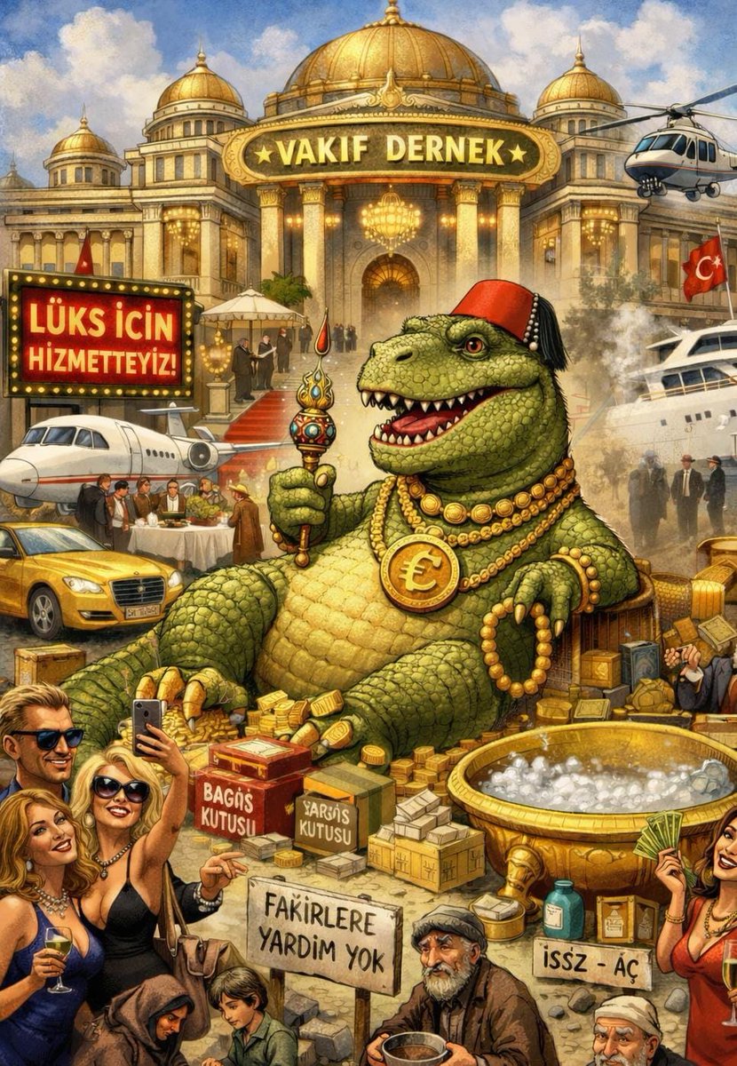 Türkiye’de, lüksü sınırsız bazı vakıf ve dernekler…
Bağış kutuları dolu, sofralar şatafatlı; peki gerçek ihtiyaç sahipleri nerede?
Hayır kurumu mu, yoksa “maddi dinozor” mu?

STK 'lar  kimlere sicil kimlere gelir? 

Soruyorum!

Ne üretirler insan aklamak dışında?
--
#6subat2023