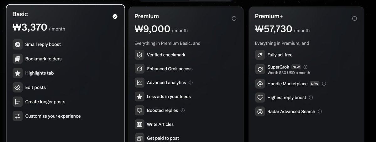 단순히 트위터를 길게 쓰고 싶어서 프리미엄을 구독하고 싶은데 여기서 더는 구독을 늘릴 수 없어,,,,