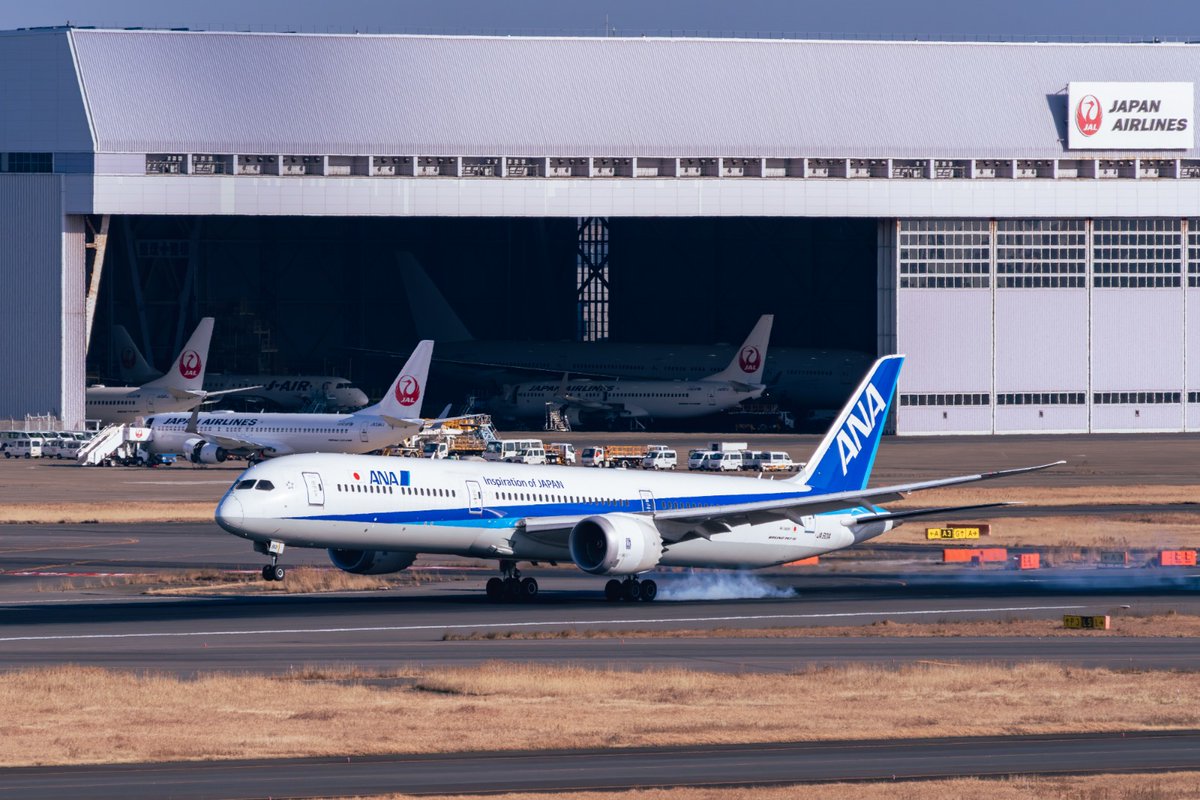 simone_chellini's tweet photo. ⛩️ Touchdown at HND. @FlyANA_official operates the largest Dreamliner fleet worldwide, flying all variants of the 787. 

Via @airwaysmagazine https://t.co/mKHKowtcdJ