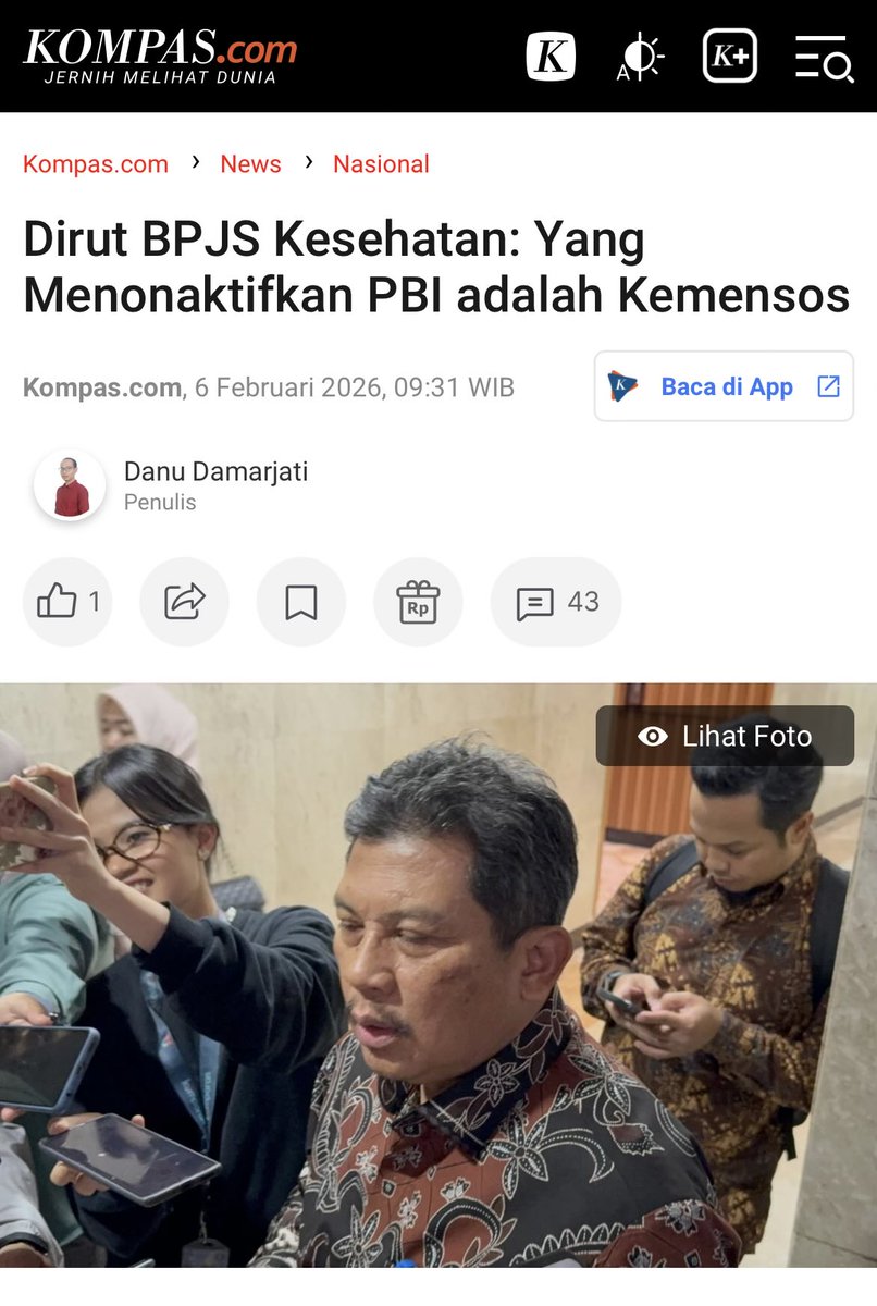 bangherwin's tweet image. Negara ini kelihatan seperti jalan tanpa peta dan kompas.

Hari ini BPJS bilang PBI dimatikan Kemensos.
Besok Kemensos bilang itu hasil pemutakhiran data.
Lusa rakyat disuruh “lapor ke Dinsos” sambil nahan sakit.

Masalah utamanya bukan siapa yang pencet tombol nonaktif.…