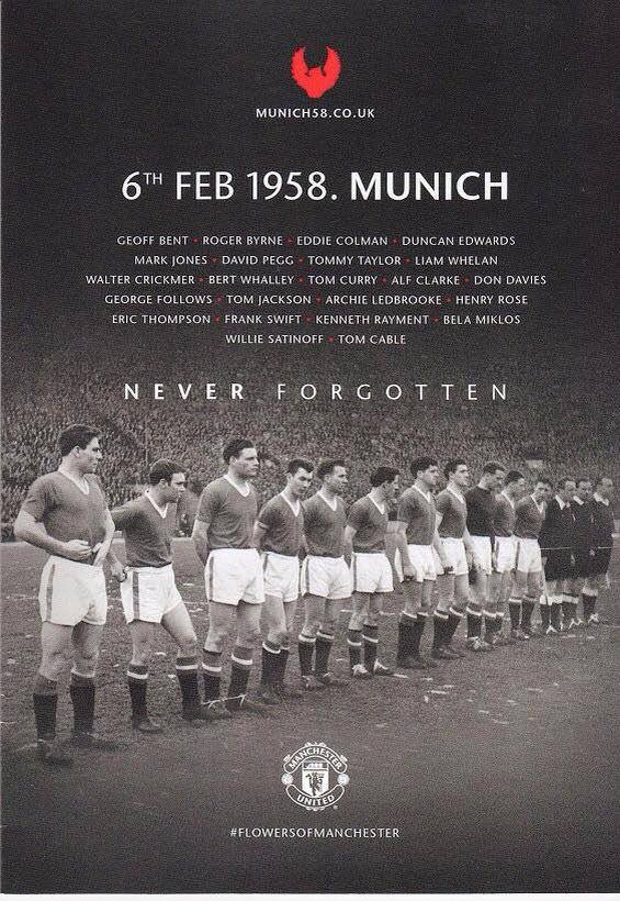 Today and always we remember all of those who tragically lost their lives in the Munich air crash.   

The Flowers of Manchester ❤️