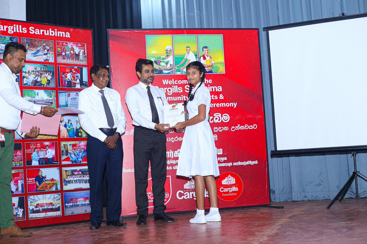 CargillsPLC's tweet photo. We recently held the 7th and 8th regional Cargills Sarubima Scholarship Award Ceremonies at Boralanda and Ruwalwela, supporting 138 children from farming families across the region.

Educational scholarships were awarded across Grade 5, Advanced Level, Vocational, and University categories, with laptops provided to university students to support their higher education.

We also introduced Smart Classrooms to enhance learning and extended support to families through welfare packages, water purification projects, and subsidised plastic crates for farmers.

Since 2008, the Sarubima Fund has been a key initiative of Cargills, reflecting our commitment to working directly with rural farming communities and creating opportunities for children to thrive.

#Cargills #Sarubima #Scholarships #Community #Farmers