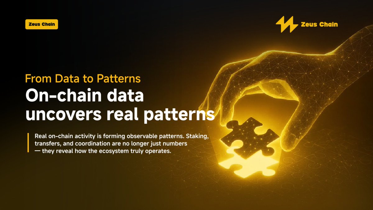 📊 From Data to Patterns

On-chain activity is no longer just numbers. Staking, transfers, and coordination form observable patterns that show how the ecosystem runs every day.

🔎 Explore more: dapp.zeuschain.ai

#ZeusChain #OnChainData #Blockchain