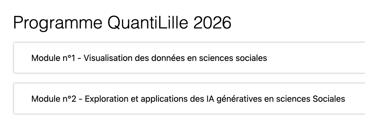 afspinfos's tweet photo. La 39e édition de l’École d'été de Lille en méthodes quantitatives en sciences sociales #QuantiLille aura lieu du 22 au 26 juin 2026 à Sciences Po Lille.
Candidatures jusqu'au 8 mars.
Toutes les infos ici : https://t.co/zgjiNWqc5X
#partenaireinstitutionnel https://t.co/FZmNF2Gxh4