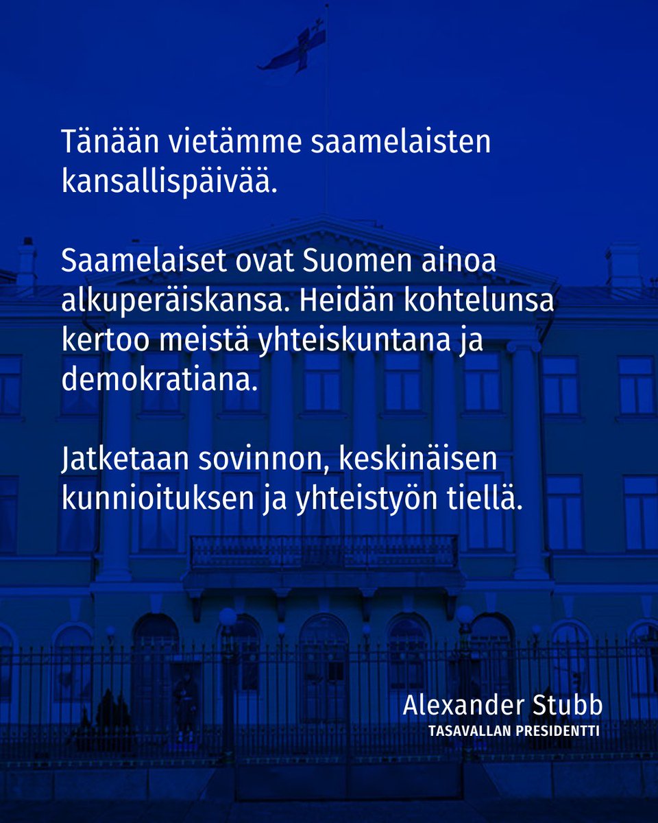 Buori sámi álbmotbeaivvi buohkaide!
Pyeri säämi aalmugpeivi puohháid!
Šiõǥǥ saaʹmi meersažpeeiʹv pukid!
