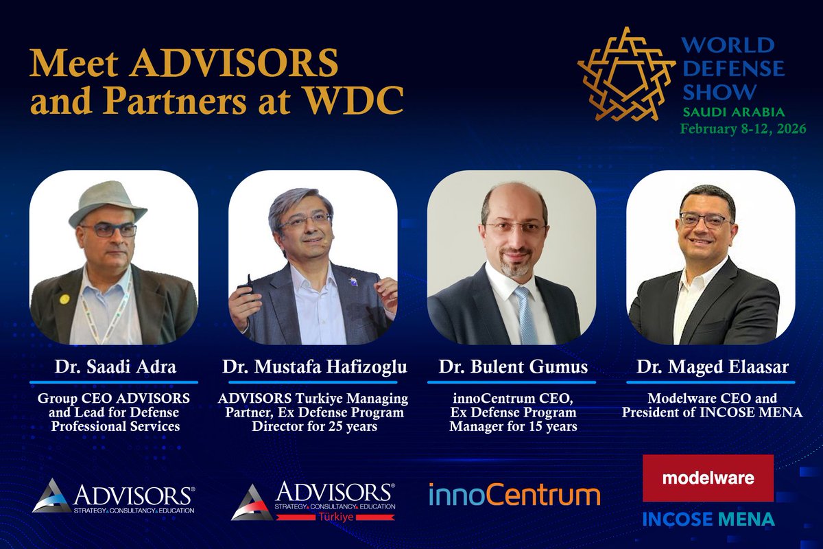 🚀 innoCentrum at #WorldDefenseShow2026 |#Riyadh

We are proud to announce that our CEO Dr. Bulent Gumus will be attending World Defense Show 2026 in Riyadh on 8–12 February, connecting with global leaders shaping the future of defense, advanced systems, and deep tech innovation.