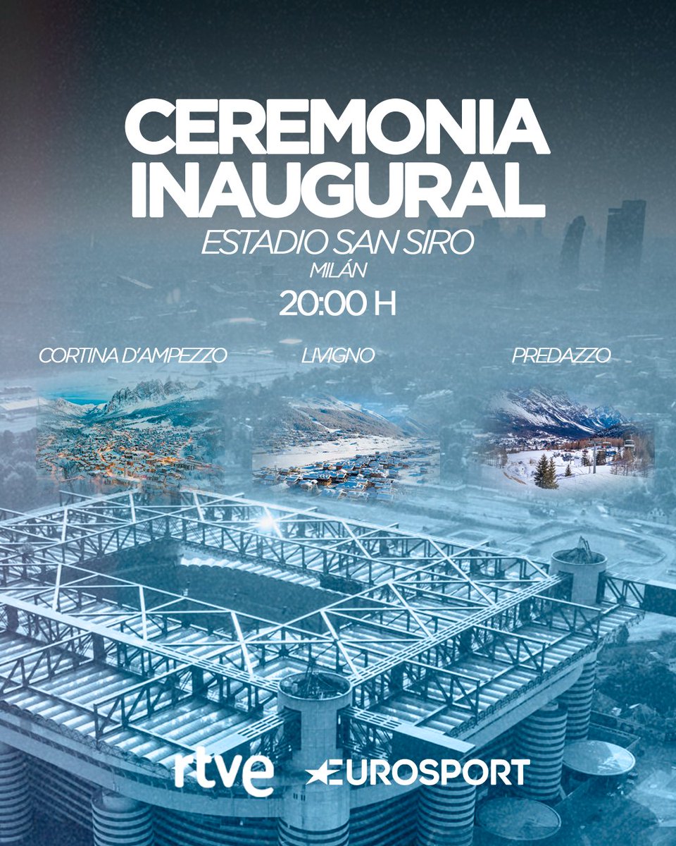 ¡Venga, va! ¡Que hay mucho despistado también de viernes! 

🔥🔥¡𝐂𝐄𝐑𝐄𝐌𝐎𝐍𝐈𝐀 𝐈𝐍𝐀𝐔𝐆𝐔𝐑𝐀𝐋 DE #MilanoCortina2026: 𝐇𝐎𝐘! ¡𝐒𝐈́, 𝐇𝐎𝐘! 🔥🔥

🤯 Desde 𝒄𝒖𝒂𝒕𝒓𝒐 𝒔𝒆𝒅𝒆𝒔 𝒅𝒊𝒔𝒕𝒊𝒏𝒕𝒂𝒔
⏰ A las 𝟐𝟎:𝟎𝟎𝐇
📺 A través de <a href="/teledeporte/">Teledeporte</a> y <a href="/Eurosport_ES/">Eurosport.es</a>
🎤 ¡Con