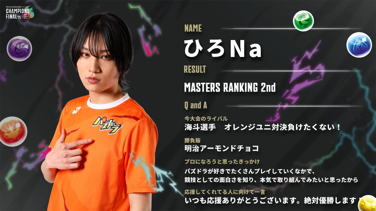 PCF2025 選手紹介 ────────────── ひろNa選手 MASTERS