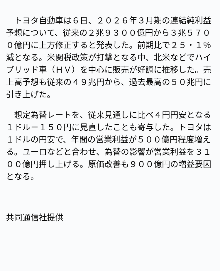 速報】トヨタ、純利益を上方修正 ※記事は投稿時点の内容です。 #OANDA