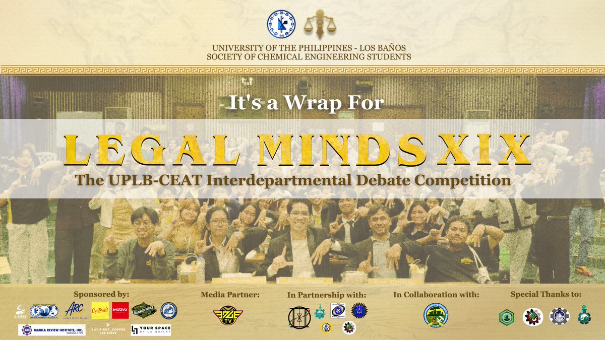 UPLB_SChemES's tweet photo. The Society extends its heartfelt gratitude to all debaters, coaches, and judges for their time and dedication. Your sharp reasoning, strong delivery, and professionalism made Legal Minds XIX a truly enriching experience. https://t.co/JIkrDTOHXH