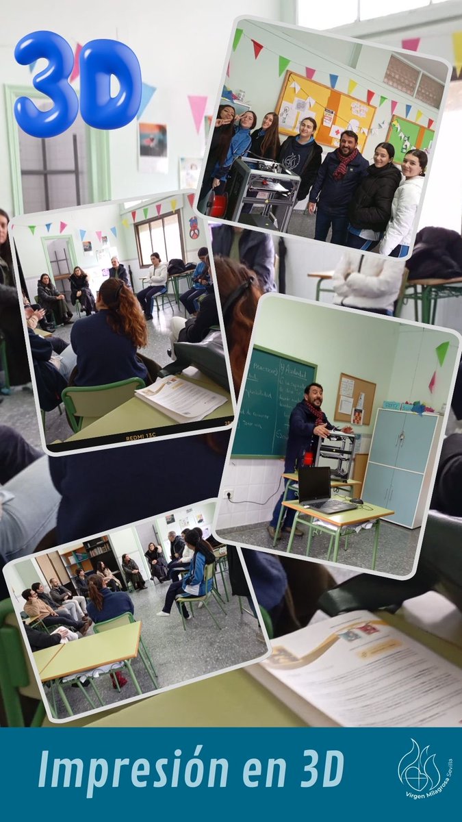 El alumnado del Ciclo Formativo de Grado Básico ha recibido una clase práctica sobre impresión 3D de la mano de nuestro profesor Pablo Alves 🖨️✨

#ColegioVirgenMilagrosa #JuntosAprendemos #educacionvicenciana #colegiosHHCC #cuidaresamar #lasencilleznacedelcorazon