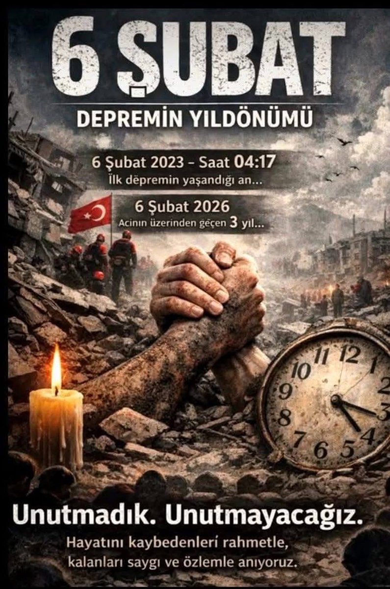 6 Şubat’ta sadece şehirler değil, yürekler de yıkıldı. Kaybettiklerimizi rahmetle anıyoruz…