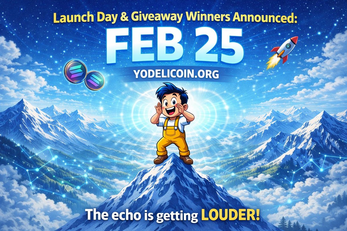 ContactYodeli's tweet photo. GM X,
🎶 It’s Friday in the mountains…
and the echo is only getting louder.
#Yodelicoin doesn’t hibernate.
We build. We yodel. We launch. 🗻🚀
Feb 25 is coming.
🌐 https://t.co/WwE8oYPhuO
#Solana #Crypto https://t.co/wxSh4Jasgn