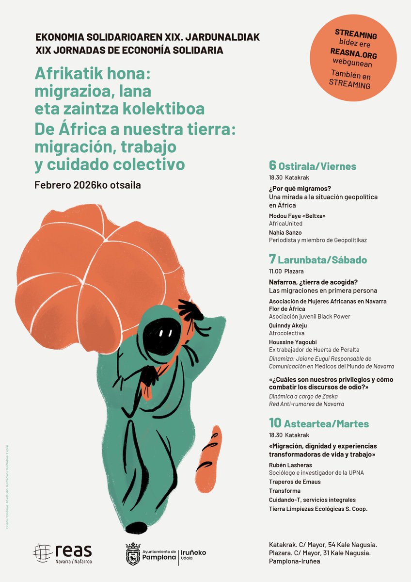 Hoy a las 18:30ean gaur

¿Por qué migramos?

XIX jornadas de economía solidaria
Ekonomia solidarioaren XIX. jardunaldiak

katakrak.net/cas/agenda/por…

<a href="/REASNAVARRA/">REAS Nafarroa</a>