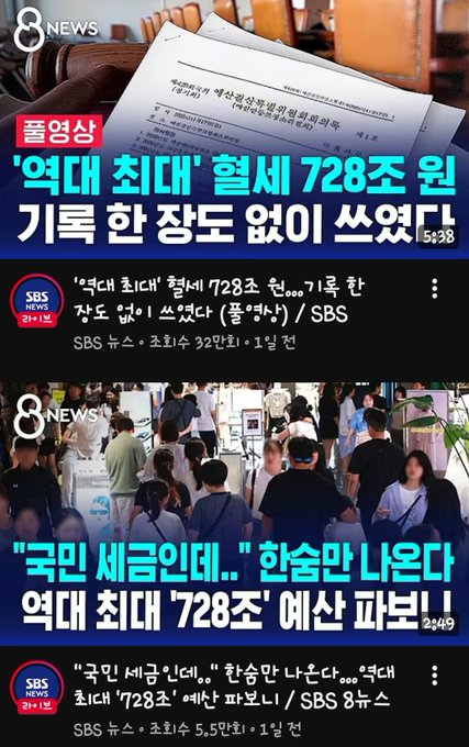 728조 예산을 기록 하나 없이 다 씀 ㅋㅋㅋㅋㅋ
미친놈들임 진짜
이게 전부 다 특활비였냐고