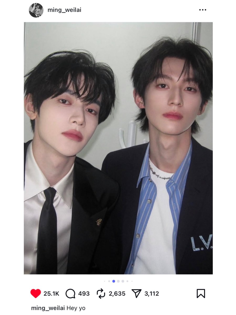 zhang hao on lai weiming's instagram 😁