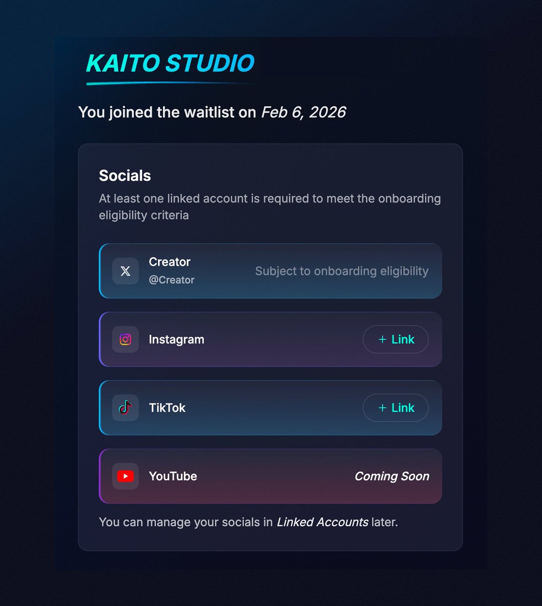 - <a href="/KaitoAI/">Kaito AI 🌊</a> Studio incoming

Waitlist is now LIVE!

Just joined it myself - very exciting about this one!

kaito.ai/studio