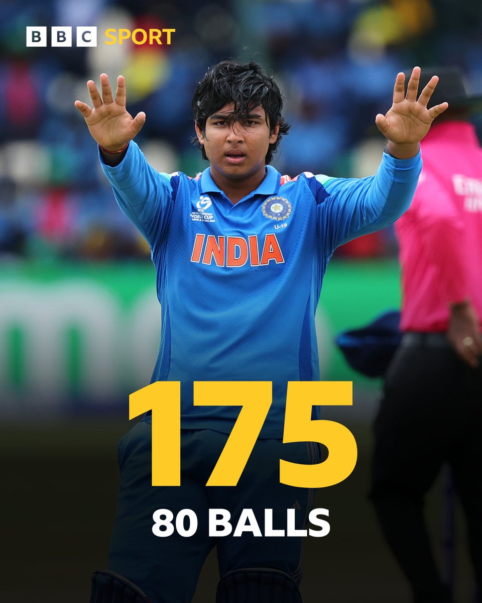 Vaibhav Suryavanshi is 14 years old and has just done this in the Under-19 World Cup final against England 🤯