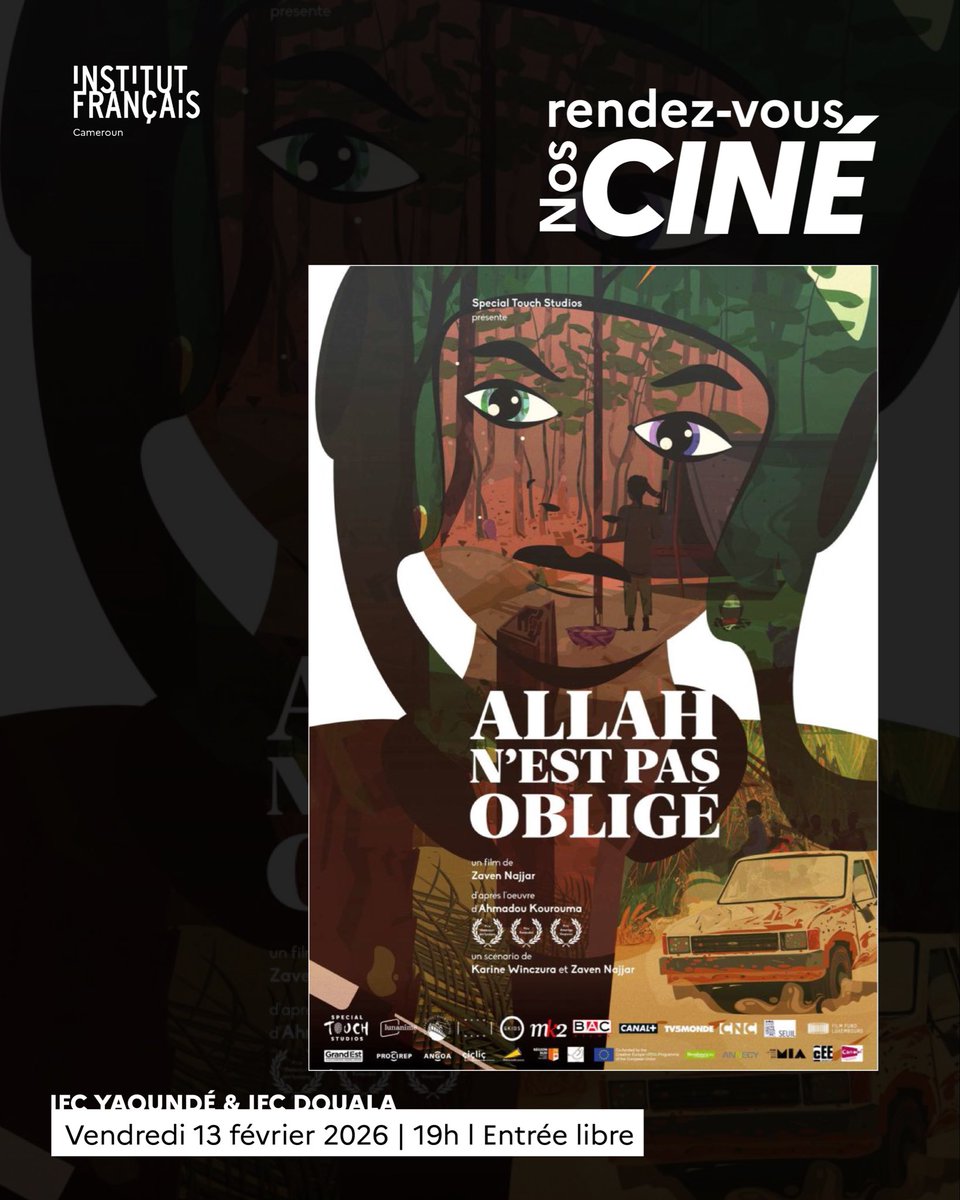Premier Rendez-vous Ciné ce mois à l’IFC 

🎥 Allah n’est pas obligé de Zaven Najjar. Une adaptation du roman éponyme d’Ahmadou Kourouma.
1/2