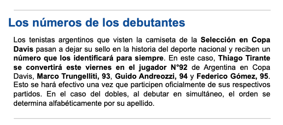 puppotenis's tweet photo. En la serie de #CopaDavis vs. #CoreadelSur debutan todos los jugadores argentinos. Luego del sorteo, ya se conoce qué lugar cronológico ocupa cada uno en la historia del seleccionado 👇 Info #PrensaAAT https://t.co/ude9XIcSyo
