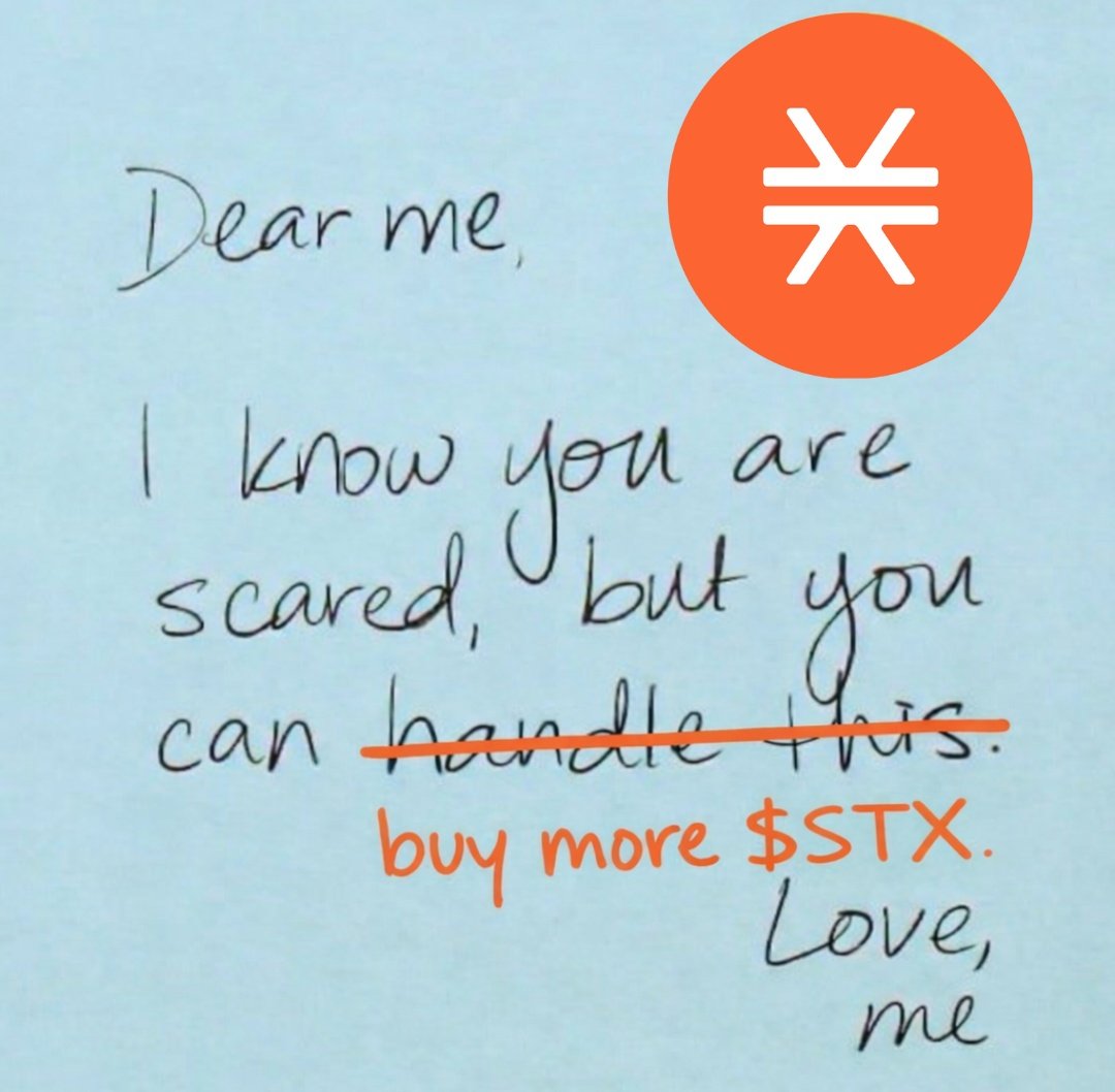 Gm ☕😌

Don't get shaken out.

Some great buying opportunities out there.

Fortune favours the brave.

$STX $BTC