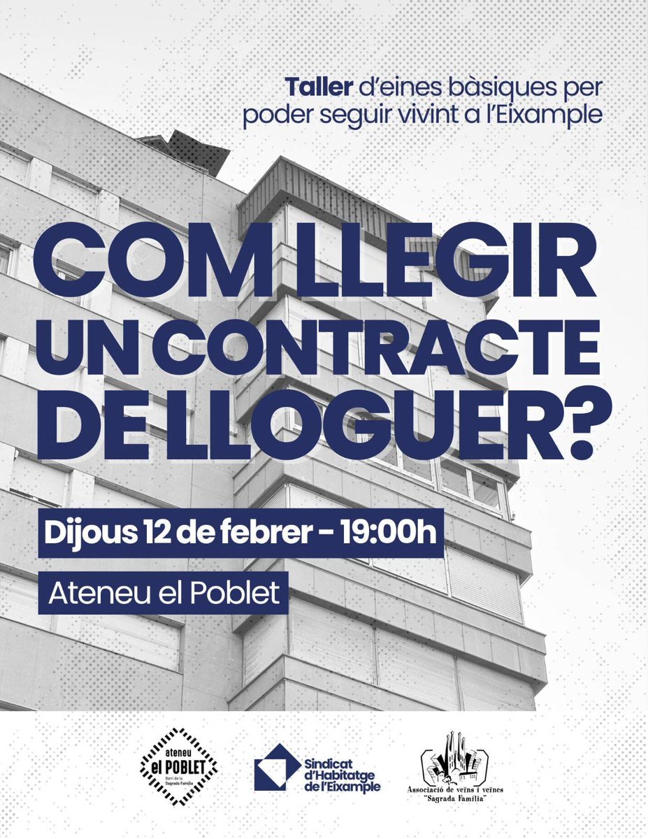 Sindicat d'Habitatge de l'Eixample tweet media