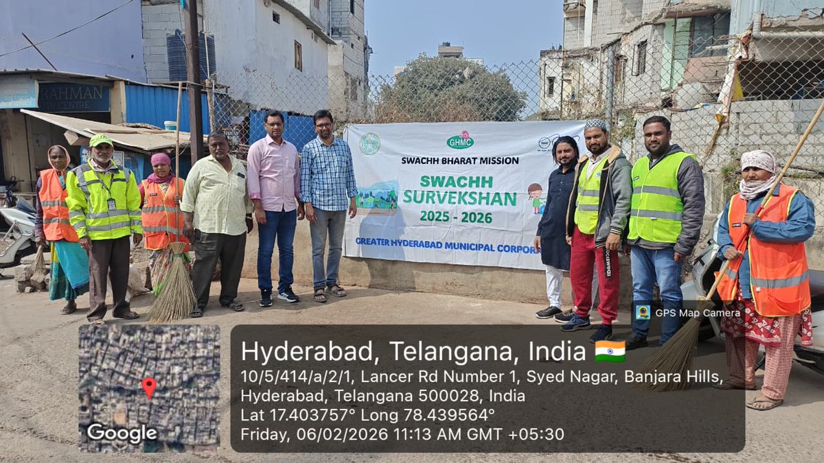 GHMCOnline's tweet image. GHMC Special Sanitation Drive Continues Across the City !!

The #GHMC Special Sanitation Drive is progressing intensively across Hyderabad. On the third day of the drive, focused sanitation works were carried out along roadsides, dividers, kerbs, and central medians to improve