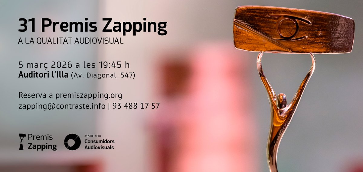 Consumidors Audiovisuals – Premis Zapping tweet media