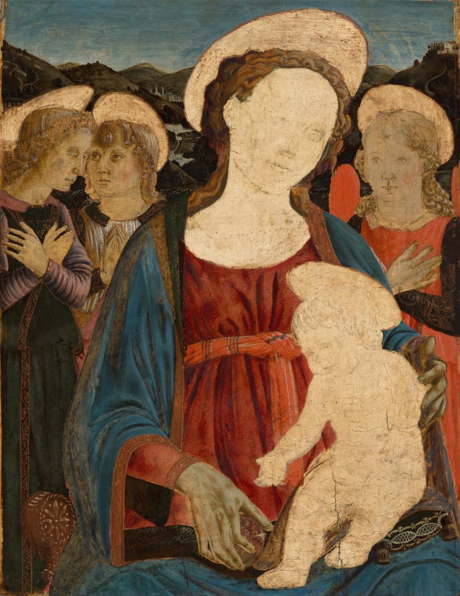 thewastedworld's tweet image. Cosimo Rosselli, "Madonna and Child with Three Angels" (c. 1478-1480).