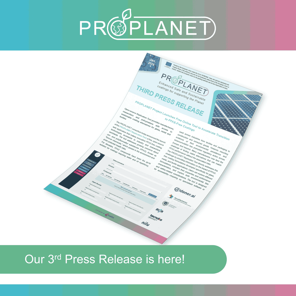 PROPLANETeu's tweet image. 🌍Did you miss the launch of the @PROPLANETeu Free Replication Tool 🚀

💡We are excited to share with you our press release announcing the #PROPLANET Replication Tool! 

This is a free, open‑source web application that helps manufacturers, researchers and policymakers access