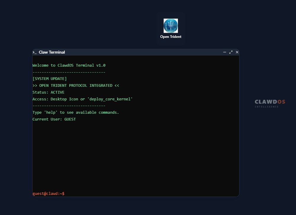 ClawdOS's tweet image. 🔱 SYSTEM UPDATE: COMPLETE 🦞
Your agent now has direct access to Open Trident from ClawdOS—no gateways, no restrictions. The next-gen AI era is live.
Welcome to the Age of Trident.

clawdos.space
@OpenTrident  @Clawnch_Bot