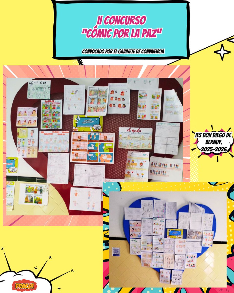 iesbernuy's tweet photo. Desde el IES  Don Diego de Bernuy, felicitamos a las ganadoras del II concurso "Cómic por la paz" y damos las gracias a todo el alumnado por su participación. https://t.co/8EoKdPo7Hh