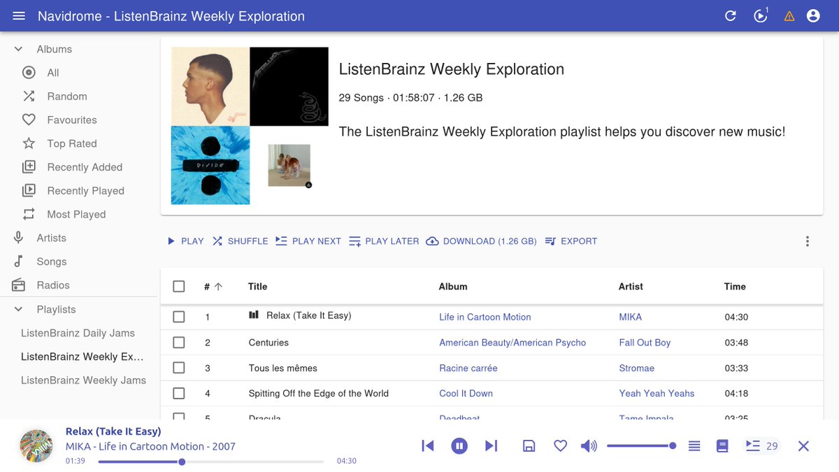 Connecting Navidrome to <a href="/ListenBrainz/">ListenBrainz</a> for generated playlists and more stat-tastic listening analytics buff.ly/HLeaj0c