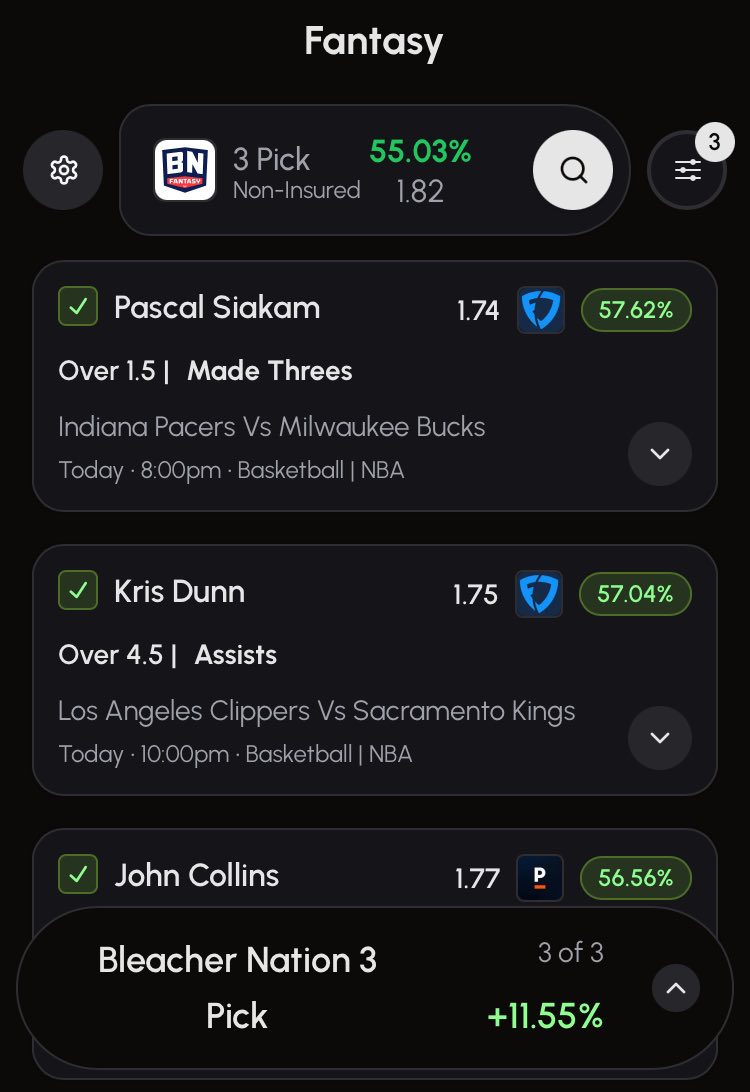 smartstakeapp's tweet photo. Bleacher Nation now available in the SmartStake fantasy optimizer👀

A TON of value on this book and a great sign up offer, check it out 🤝 https://t.co/2D3YIZNR25
