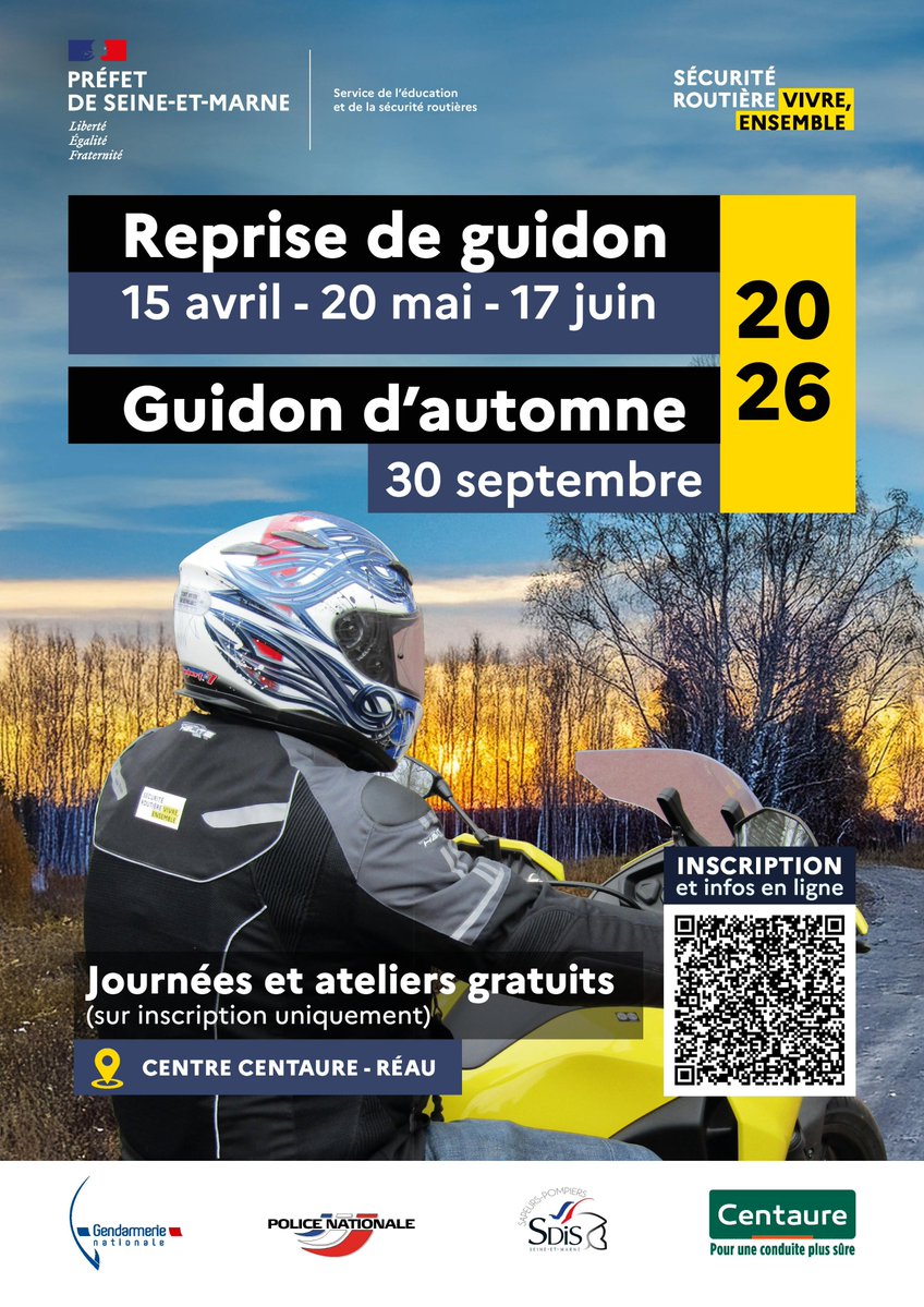 Image de Préfet de Seine-et-Marne - Motards et scootéristes titulaires d’un permis A1, A2 ou A, les journées de sensibilisation des deux