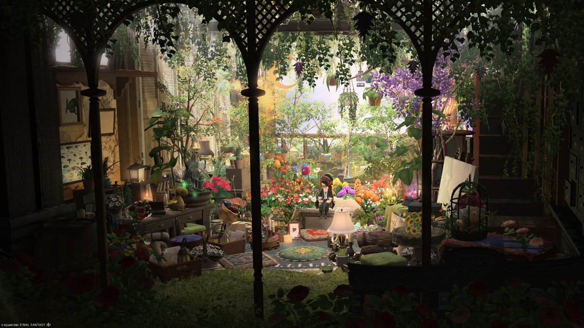 とりあえずお花と植物とか色々買いあさって部屋の隅に寄せただけだけど楽しかった