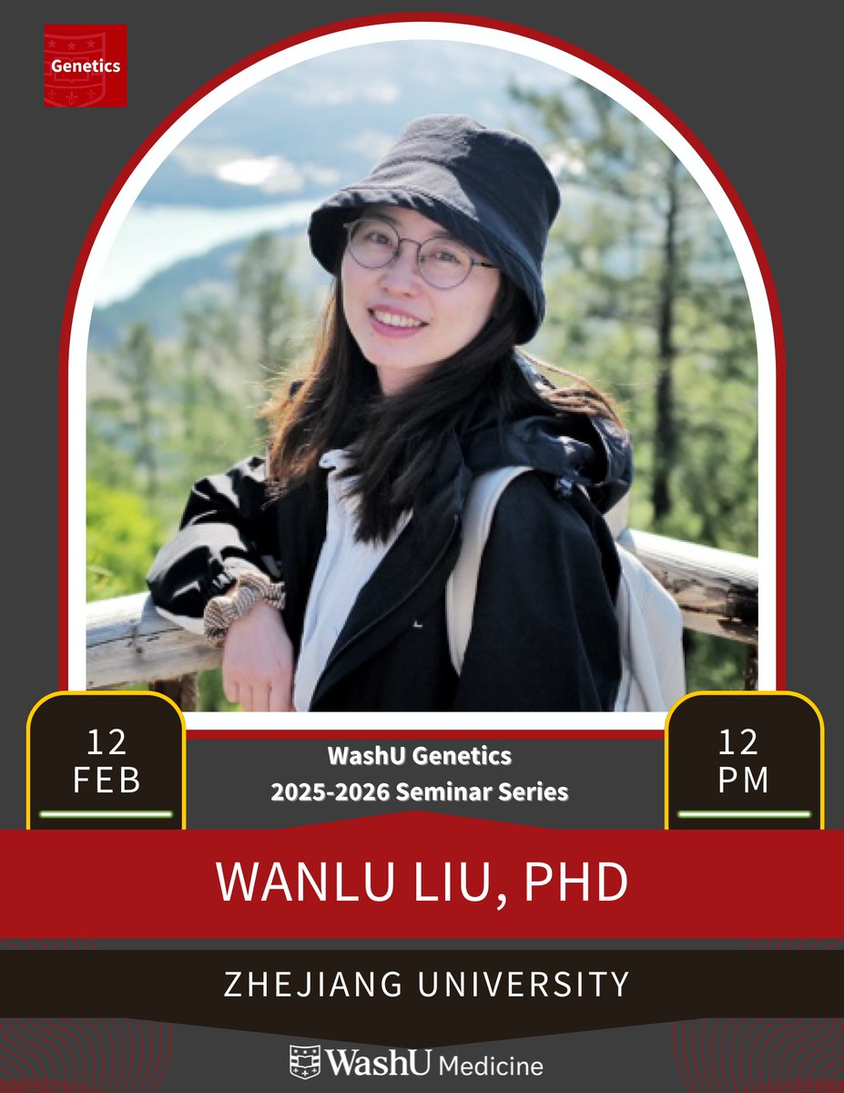 WashUGenetics's tweet photo. Join @WashUGenetics next Thursday Feb. 12 at Noon in Connor Auditorium when Wanlu Liu, PhD @WanluLiu  presents, “Exploring Human T cells and TCRαβ repertoire at the single-cell level: Phenotypic Heterogeneity and Disease Associations”, hosted by Ting Wang, PhD @twang5! https://t.co/CKXyGmfvvy