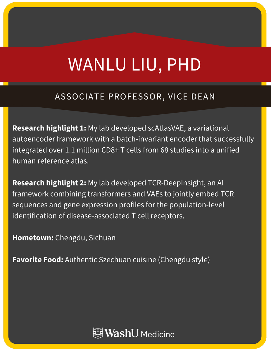 WashUGenetics's tweet photo. Join @WashUGenetics next Thursday Feb. 12 at Noon in Connor Auditorium when Wanlu Liu, PhD @WanluLiu  presents, “Exploring Human T cells and TCRαβ repertoire at the single-cell level: Phenotypic Heterogeneity and Disease Associations”, hosted by Ting Wang, PhD @twang5! https://t.co/CKXyGmfvvy