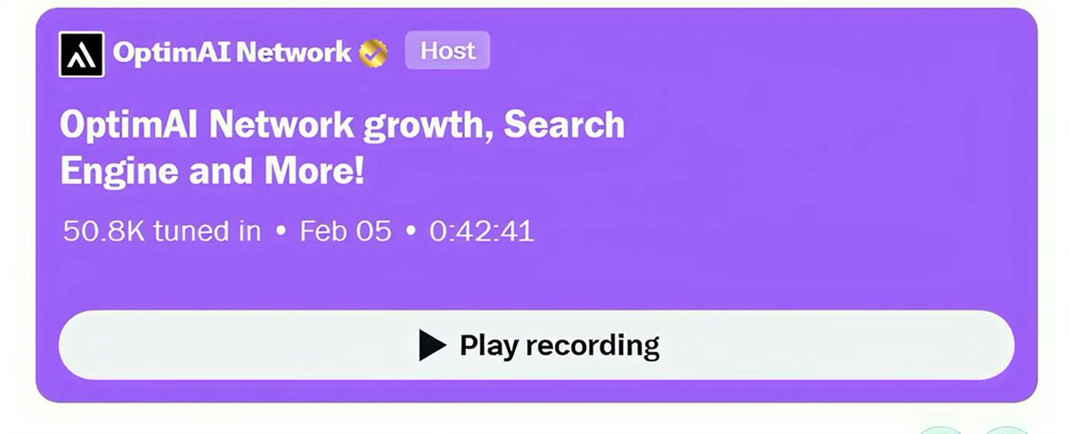 OptimAI Network tweet media