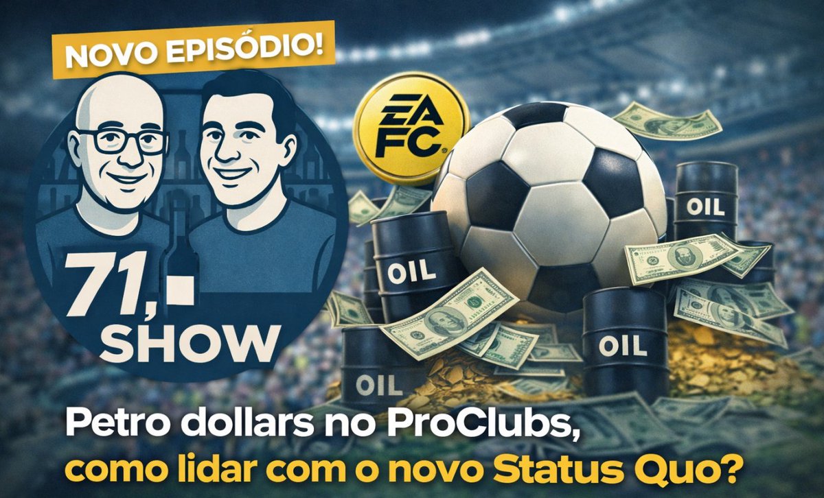 The_71Show's tweet photo. Esta sexta temos um novo episódio do nosso programa, desta vez dedicado ao tema "Petro dollars no proclubs". Vamos ainda antever a nova season da VPL e claro falar dos temas quentes da atualidade! Apareçam ! 
🕙22H 
📺https://t.co/1qxVJXN8KU https://t.co/7FeMgMqvUR