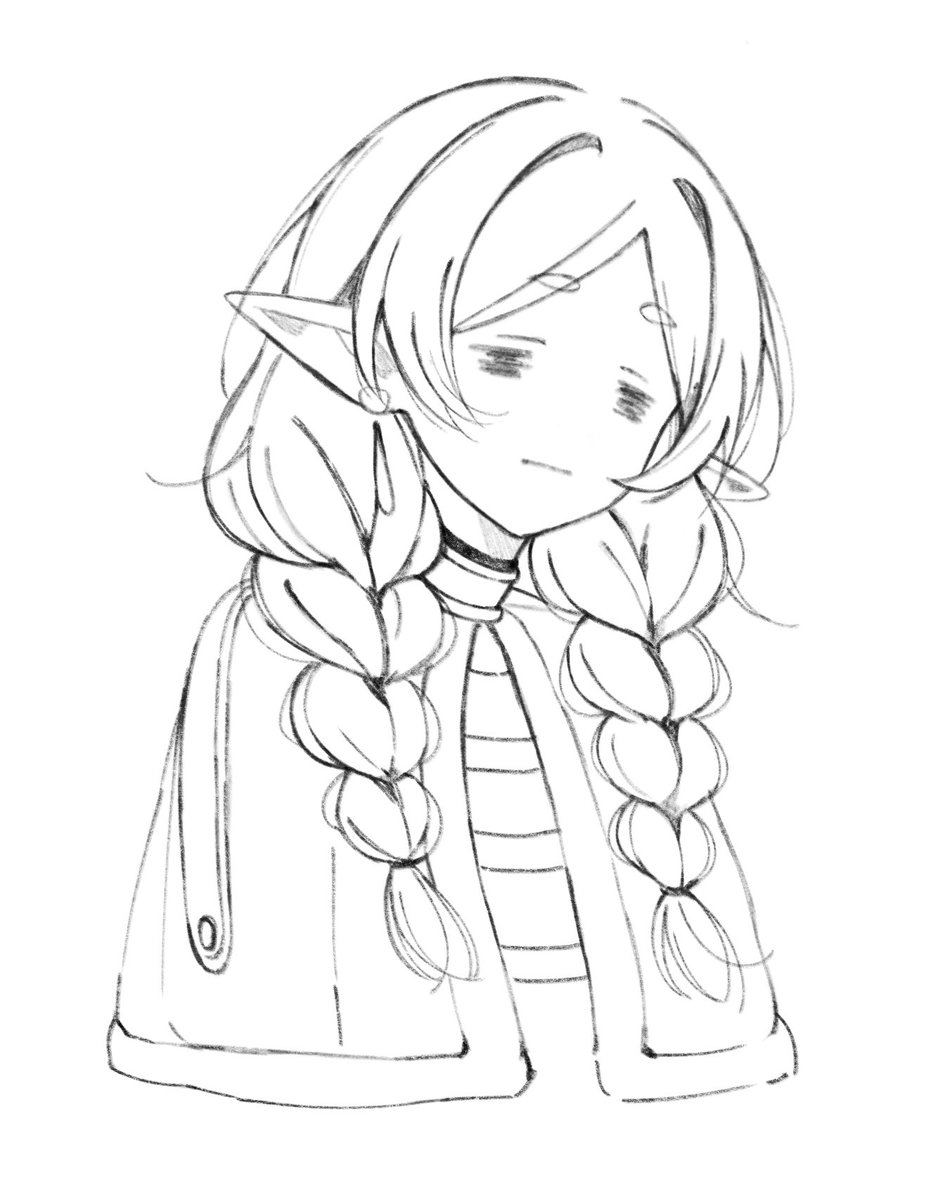 sarano_814's tweet image. 三つ編み可愛いね