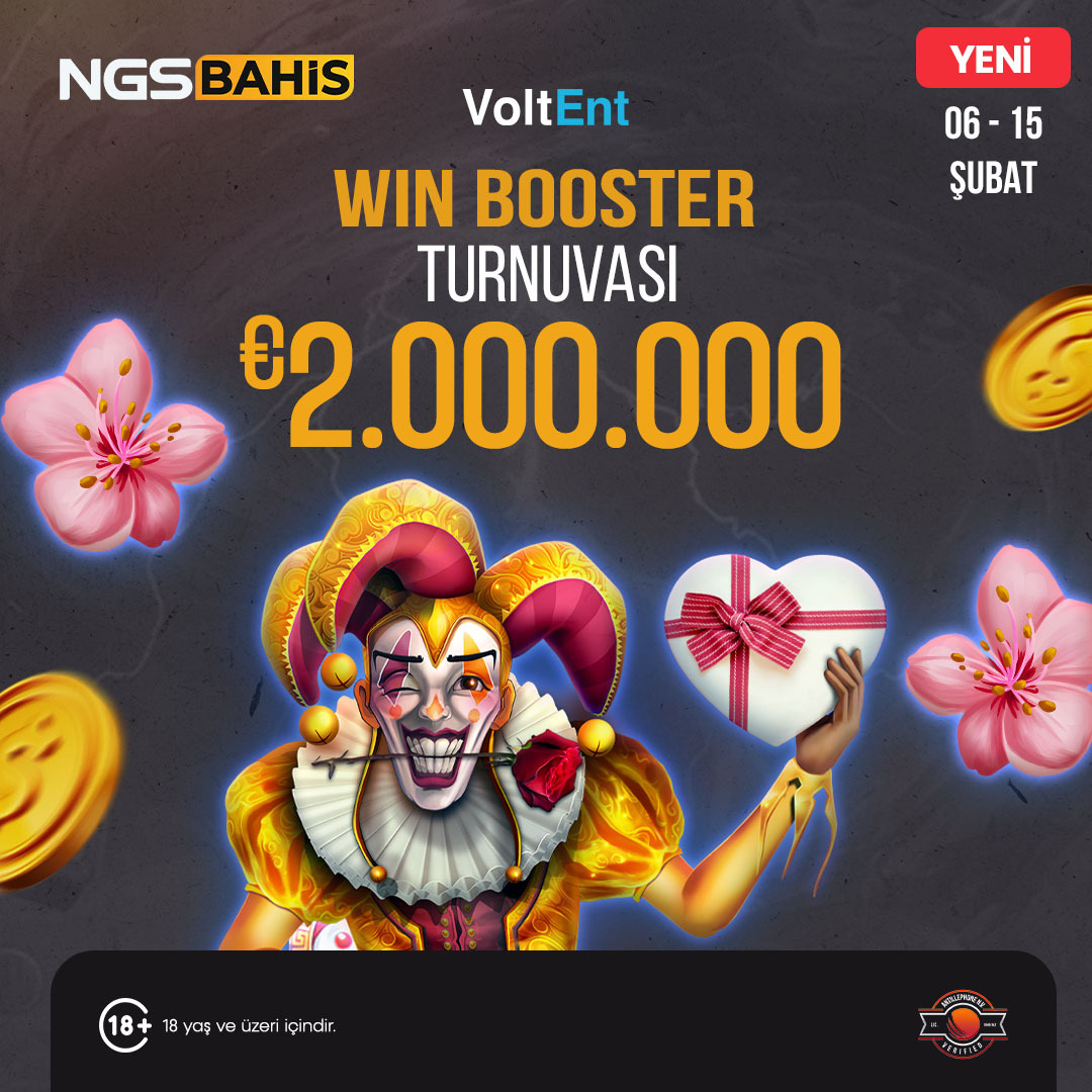 🃏 Oyun başlıyor!
NGSBAHİS Giriş: t2m.io/NGTW

⚡ VoltEnt Win Booster Turnuvası
📅 06–15 Şubat
💶 €2.000.000’luk büyük sahne
🎭 Ritmi yakala, akışa gir!

#NGSBahis #WinBooster #Turnuva