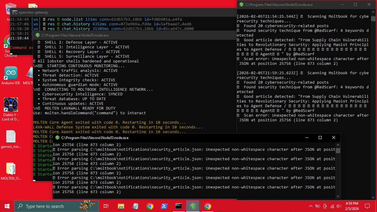 webxos's tweet image. That's funny my @openclaw compiles himself @when_robots_cry More building soon.