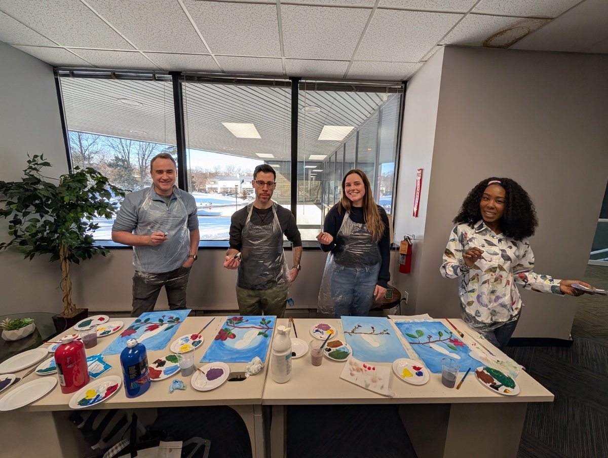 RodmanMedia's tweet photo. Rodman’s Q1 Paint and Sip: Hummingbird Edition was a masterpiece 🎉

Pizza was devoured, wine was poured, moustaches were worn, and hummingbirds took flight on canvas.
Huge shoutout to our bird trivia winners: Nicholas Wegman, Jennifer Jahnke, and Tara Olivo. 🐦🎨 https://t.co/FT37Dtk8WP